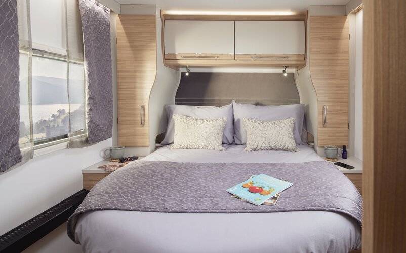 The large sleeping area in the Unicorn Cabrera caravan adds some luxury to camper life from the get-go.  | © Alan Bond