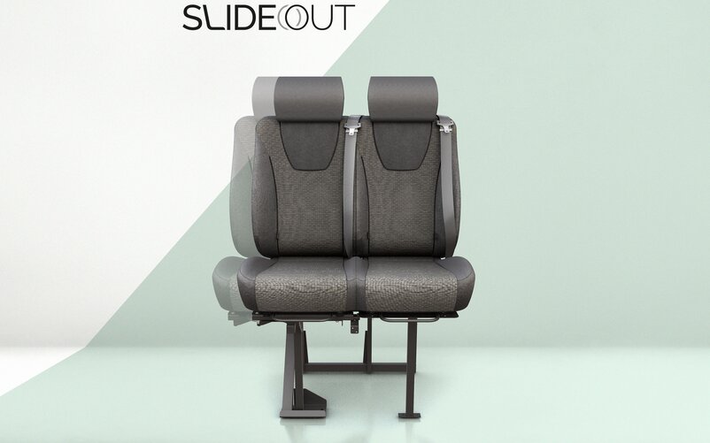 Slide-out-Komfort für besonders bequemes Sitzen und Reisen.  | © AGUTI