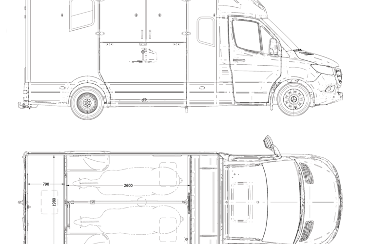 The customization of the vehicles contributes significantly to the stress-free and comfortable transport of the animals. | © Manche Techni Metal