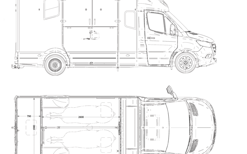 The customization of the vehicles contributes significantly to the stress-free and comfortable transport of the animals. | © Manche Techni Metal