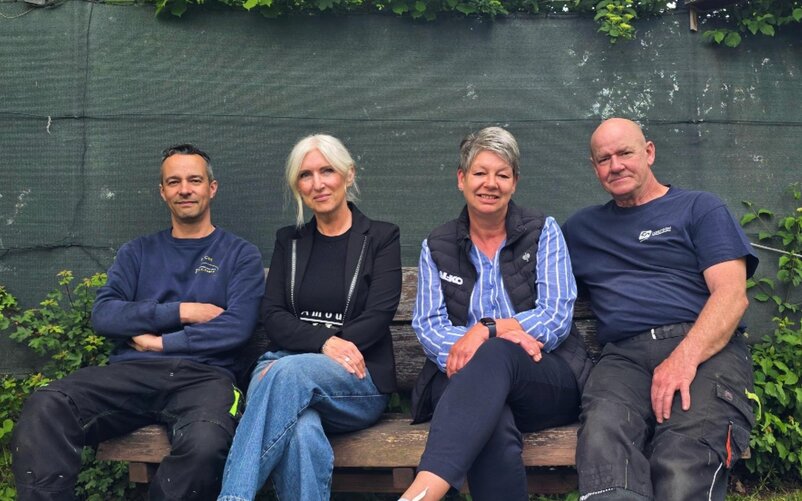 Working hard for their customers: Customer centre leader Sandra Trump (2nd from right) with Daniel Carl, Petra Zimprich and Michael Trump (left to right).  | © AL-KO