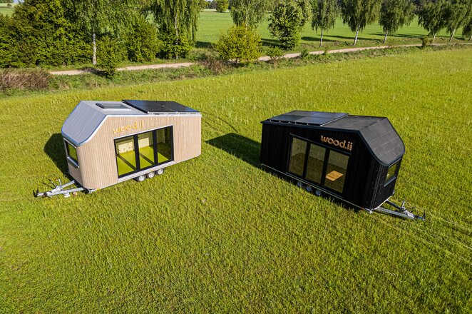 WoodenValley developed the idea of using sustainably built tiny houses, based on circular construction methods, as mobile learning environments. | ©  WoodenValley & MzH – Mark Meyer zur Heide