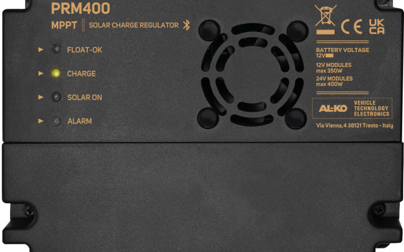With the PRM400 model, AL-KO Vehicle Technology Electronics’ range of solar controllers with MPPT technology can manage up to 400 watts of total power. | © AL-KO Vehicle Technology Electronics