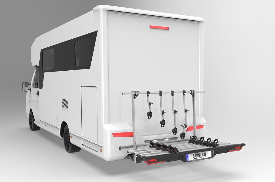 Illustration of the VARIO rear bike rack with LED lighting. | © AL-KO VT